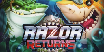Razor Returns Slot — 5x5 πλέγμα με torpedo scatters και σύμβολα μυστηρίου